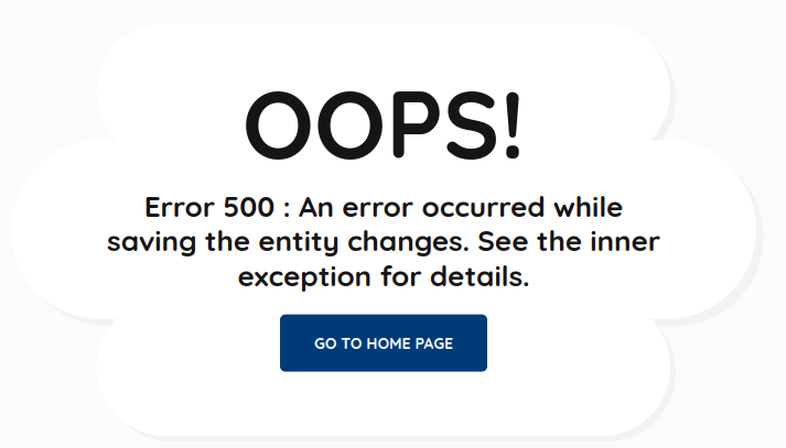 Server 500 error